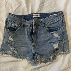 Studio Light Wash Distressed Denim Cutoff Shorts